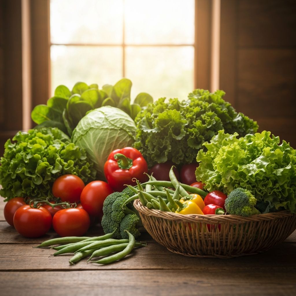 Variety of fresh vegetables